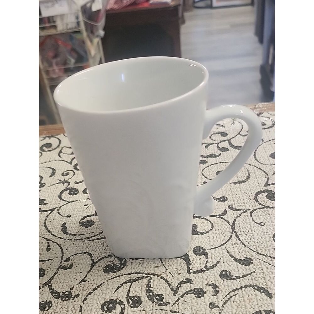 Corelle  Cherish White Embossed Ceramic Mug